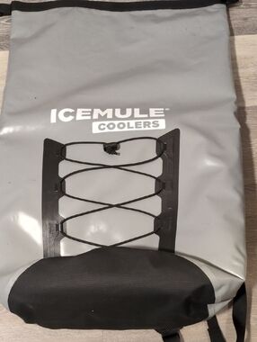 Icemule Gray Roll-Top Cooler Backpack
